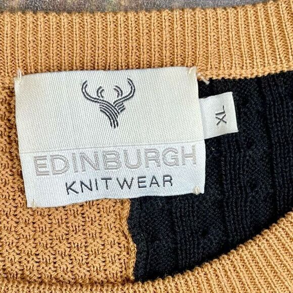 Edinburgh Color Block Long Sleeve Crew Neck Sweater XL - Picture 8 of 10